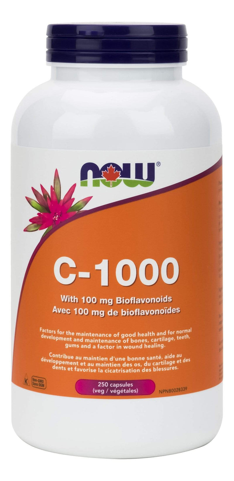 NOW C-1000 with 100 mg Bioflavonoids 250 capsules