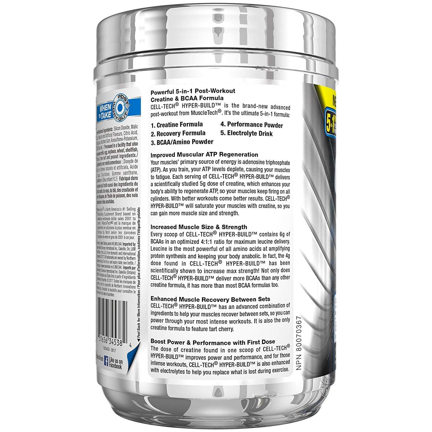 MuscleTech Cell-Tech Hyper-Build, Icy Rocket Freeze, 488 g