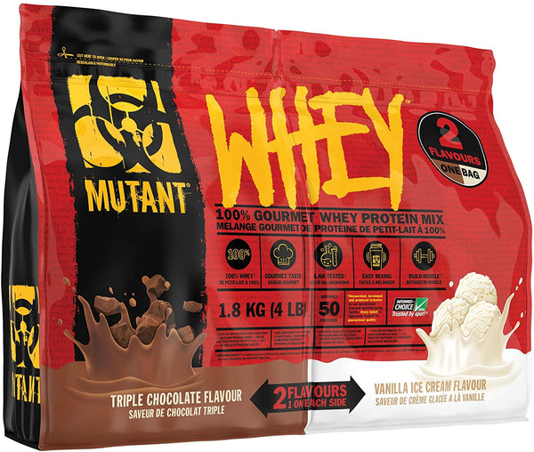 Mutant WHEY, 트리플 초콜릿 및 바닐라 아이스크림, 1.8 Kg 