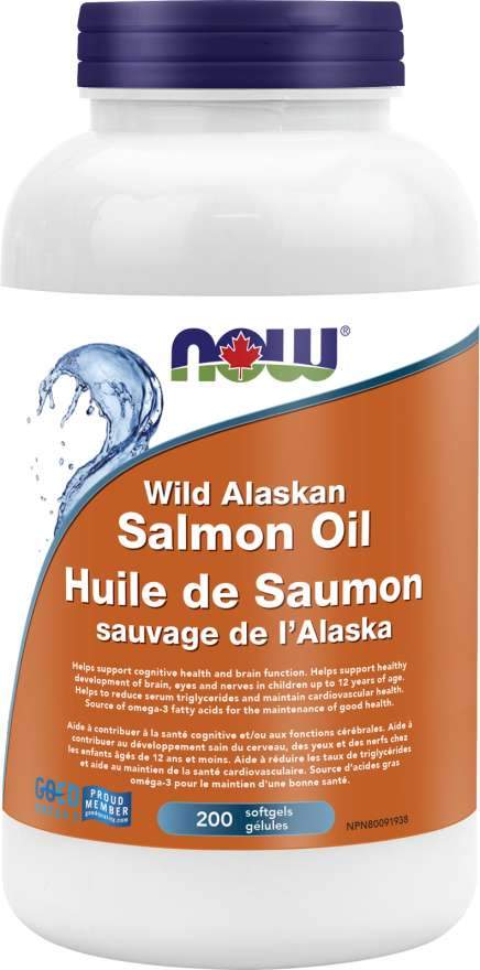 NOW Wild Alaskan Salmon Oil 1000 mg 200 Softgels