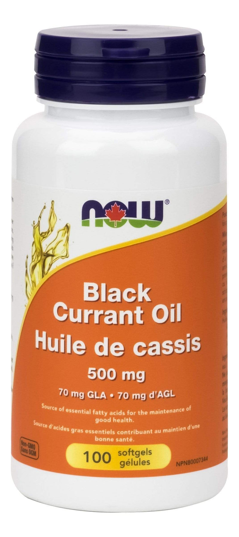 NOW Black Currant Oil 500 mg (70mg GLA) 100gel