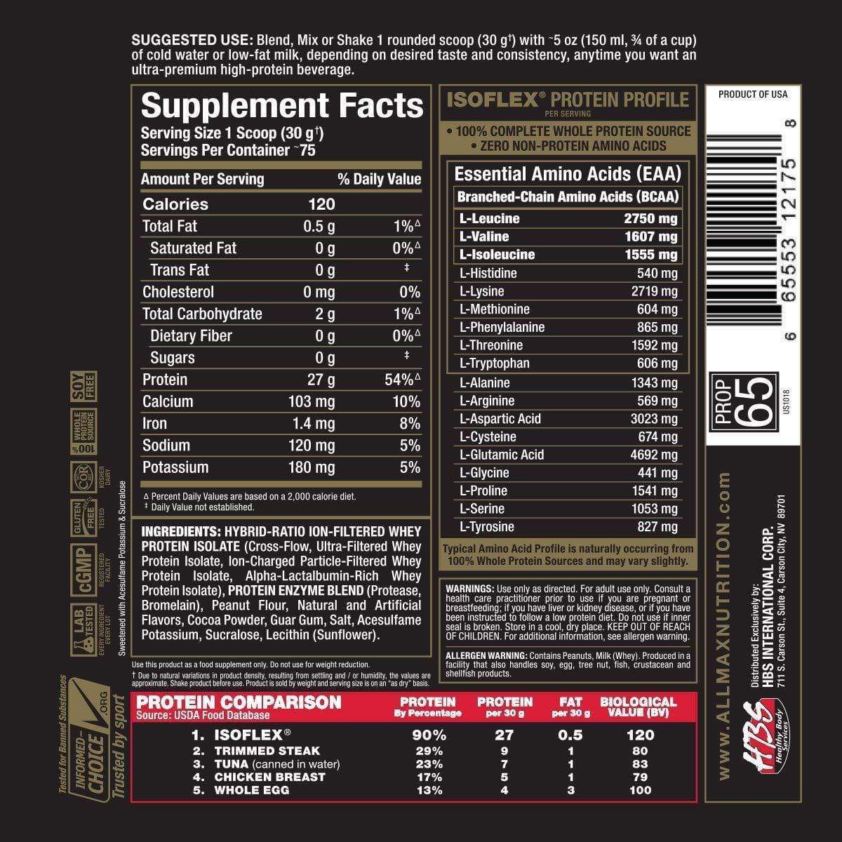 ALLMAX IsoFlex Chocolate Peanut Butter 2 lb