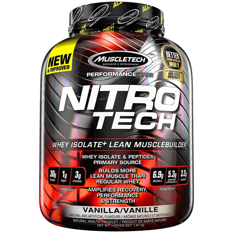 MuscleTech NitroTech Whey Isolate, Vanilla, 1.81 Kg