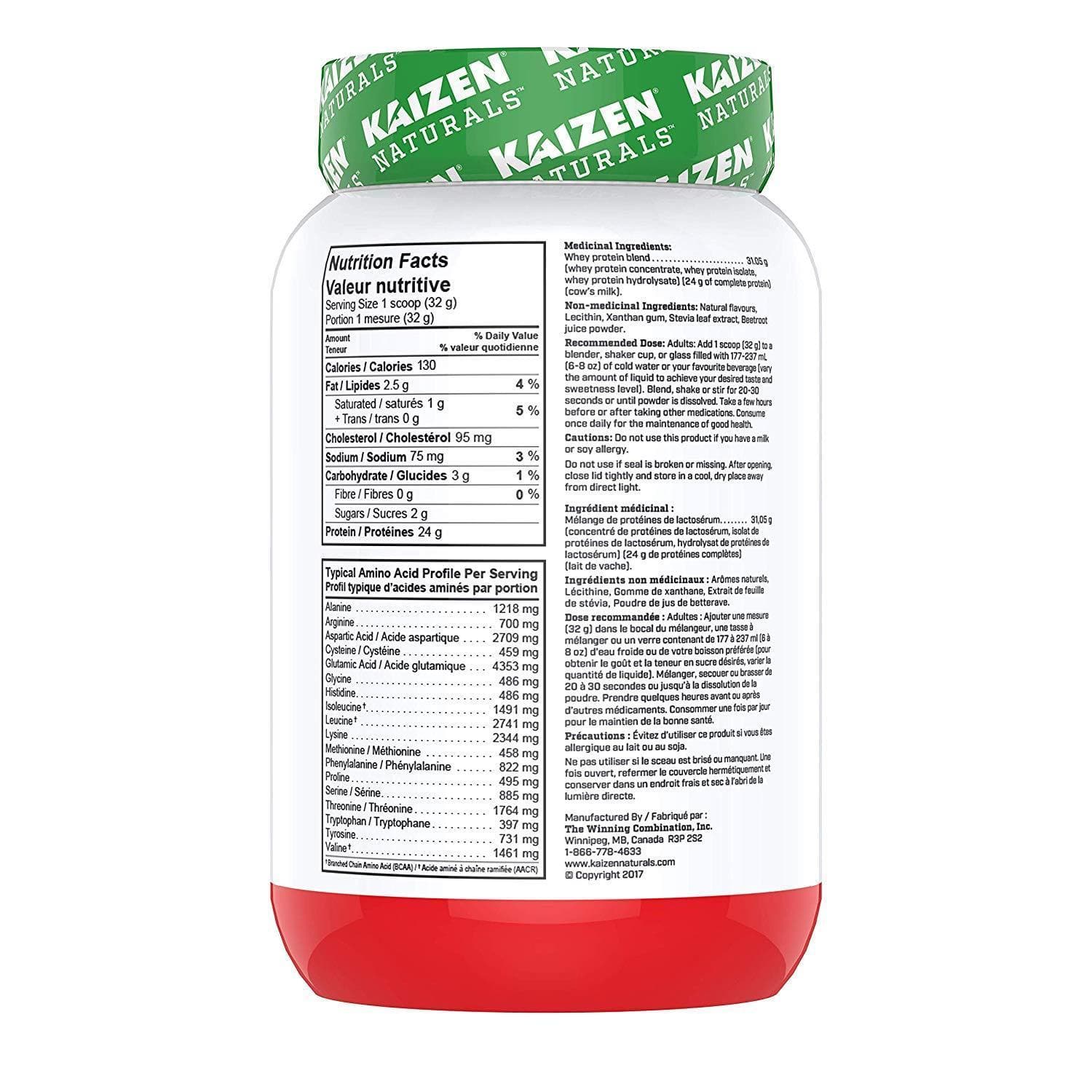 Kaizen Naturals Whey Protein Strawberries & Cream 840 g