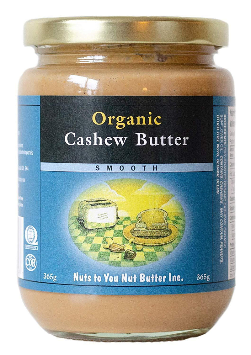Nuts to You Nut Butter Organic Cashew Butter Smooth 365 g