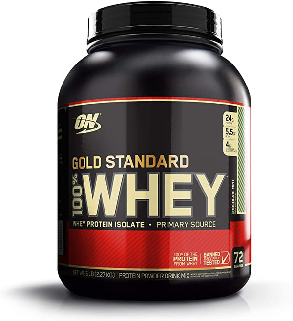 Optimum Nutrition, Gold Standard 100% Whey, Chocolate Mint, 2.27 kg (5 lbs)