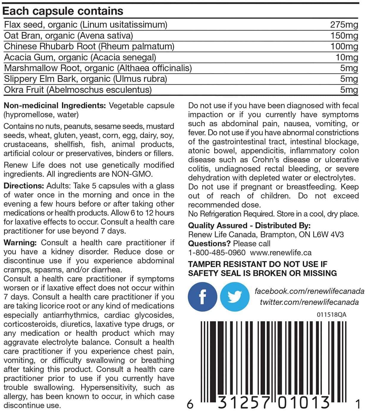 Renew Life 7 Day Bowel Cleanse 70 Capsules