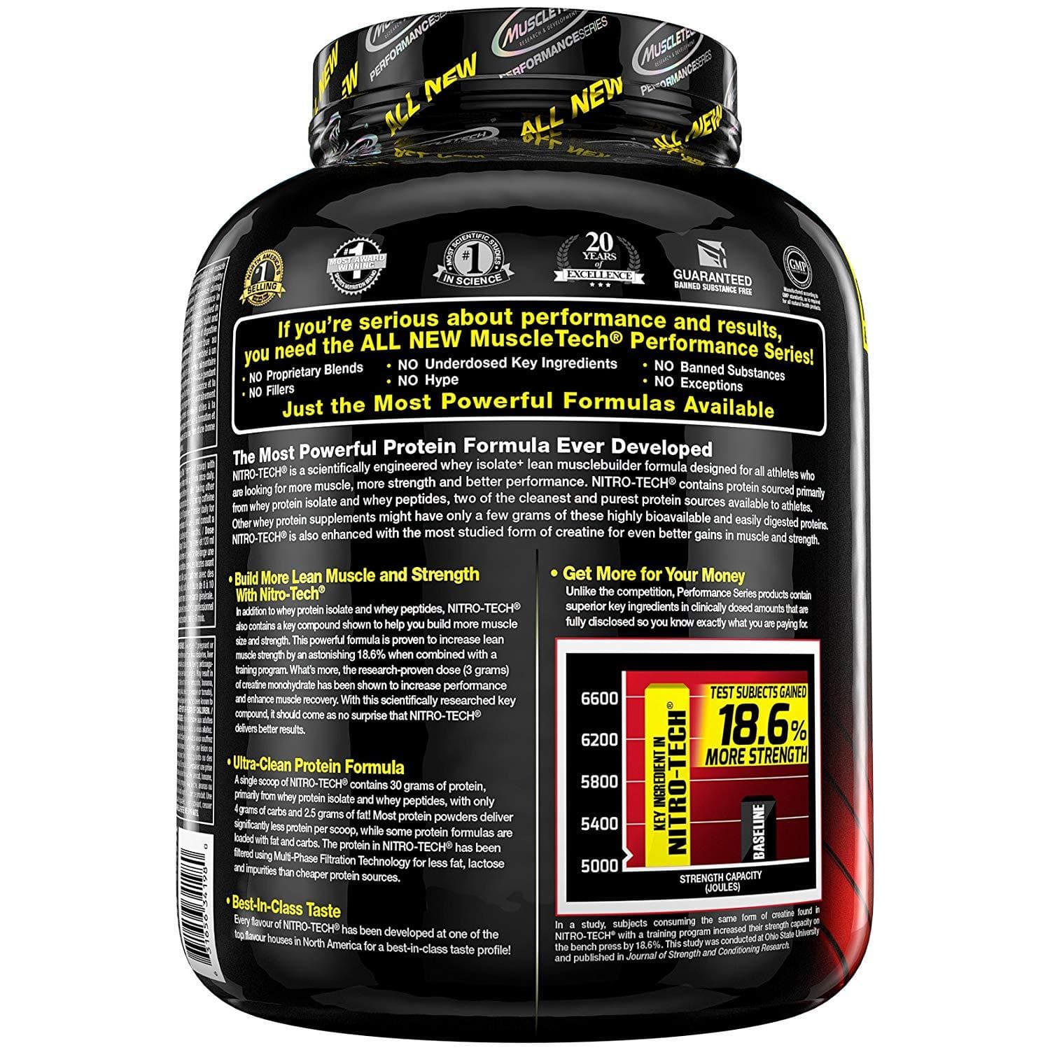MuscleTech NitroTech Whey Isolate, Vanilla, 1.81 Kg