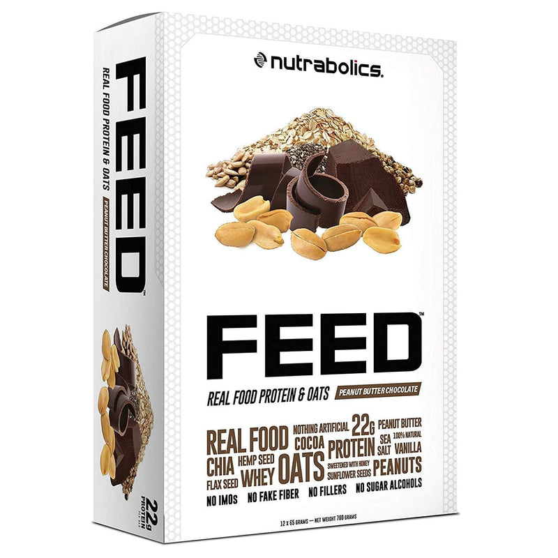 Nutrabolics FEED Real Food Protein & Oats Peanut Butter Chocolate 65 g Bar