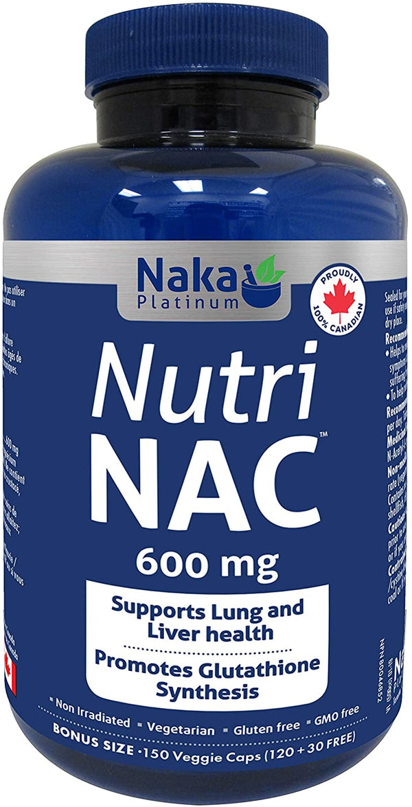 Naka Platinum Nutri NAC, (N-Acetyl-L-cysteine), 600 mg, 150 Veggie Caps