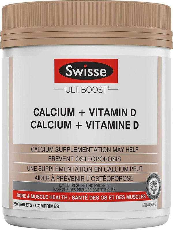 Swisse Ultiboost كالسيوم + فيتامين د، 250 قرص
