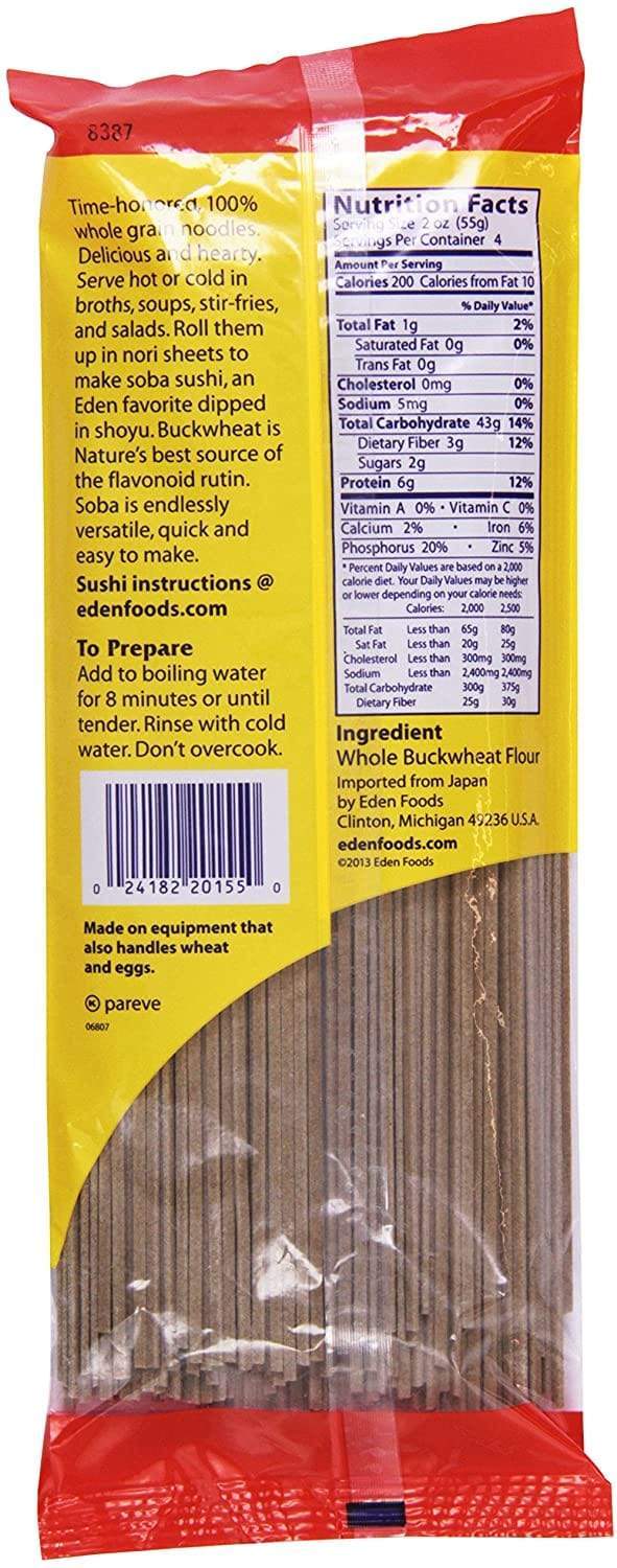 Eden Foods Selected 100% Buckwheat Soba Pasta 227 g