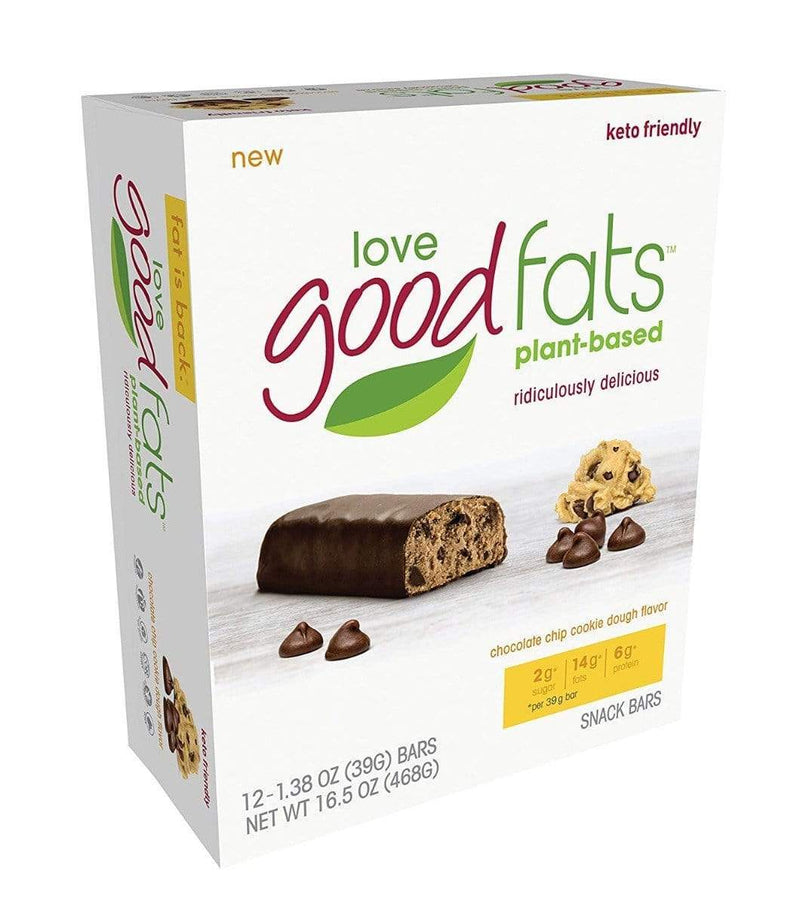 Love Good Fats Chocolate Chip Cookie Dough Bars Box Of 12
