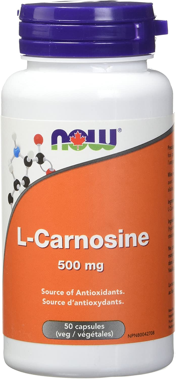 NOW, L-카르노신, 500mg, 식물성 캡슐 50정