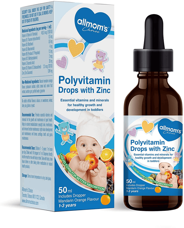 Allmom's Choice Polyvitamin Drops With Zinc For Children