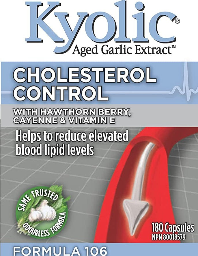 Kyolic, Cholesterol Control, Formula 106, 180 Capsules
