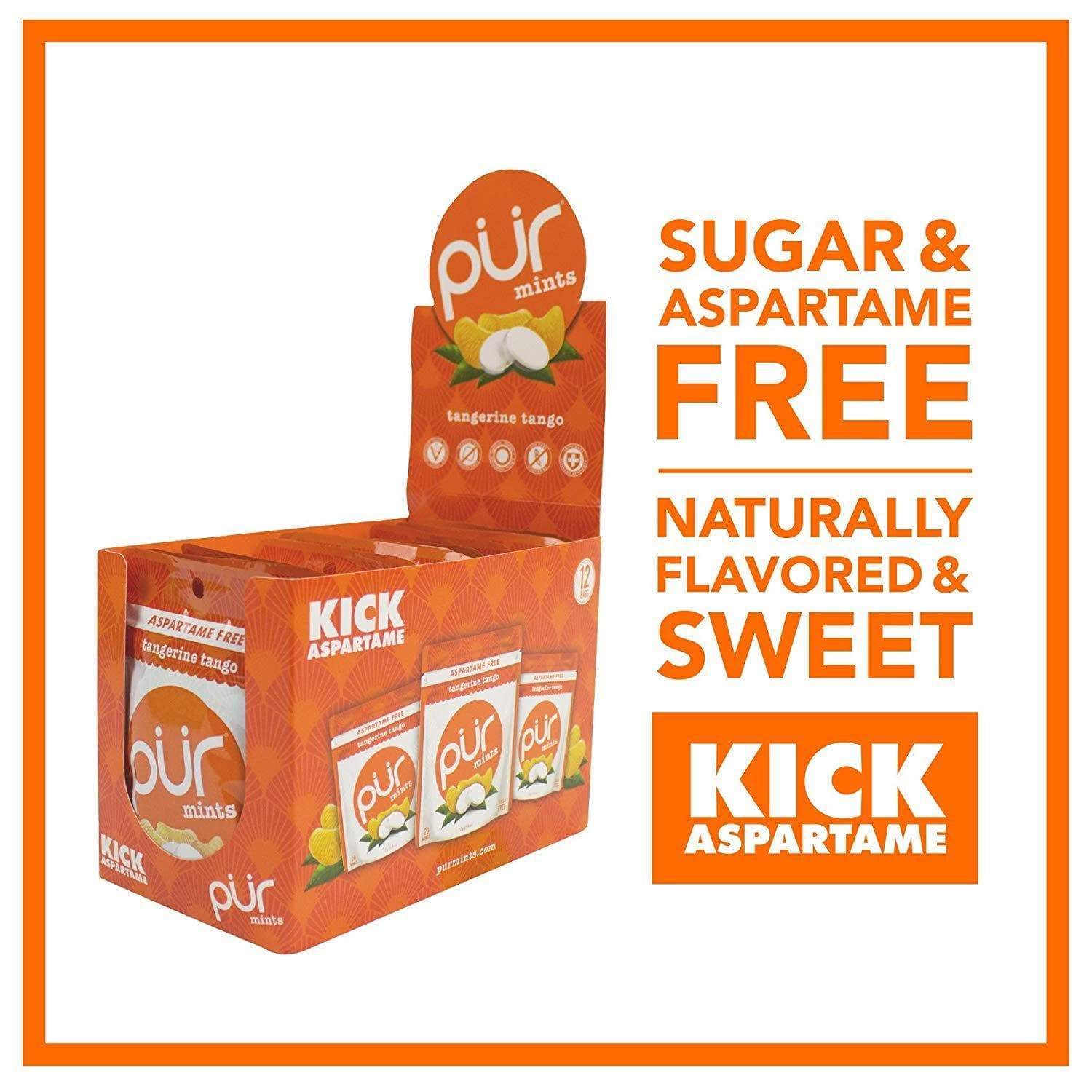 PUR Mints Tangerine Tango 12 x 22 g Bags