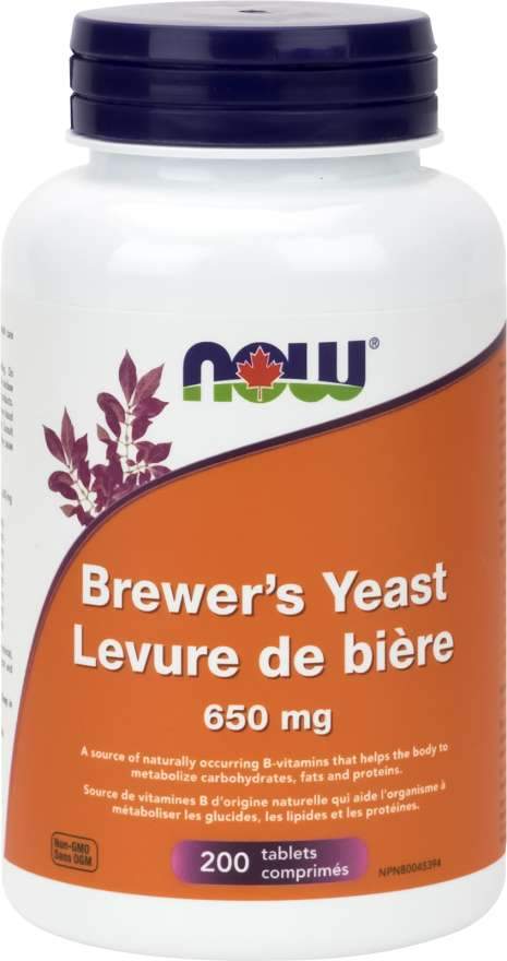 NOW Brewer's Yeast 650 mg 200 Tablets