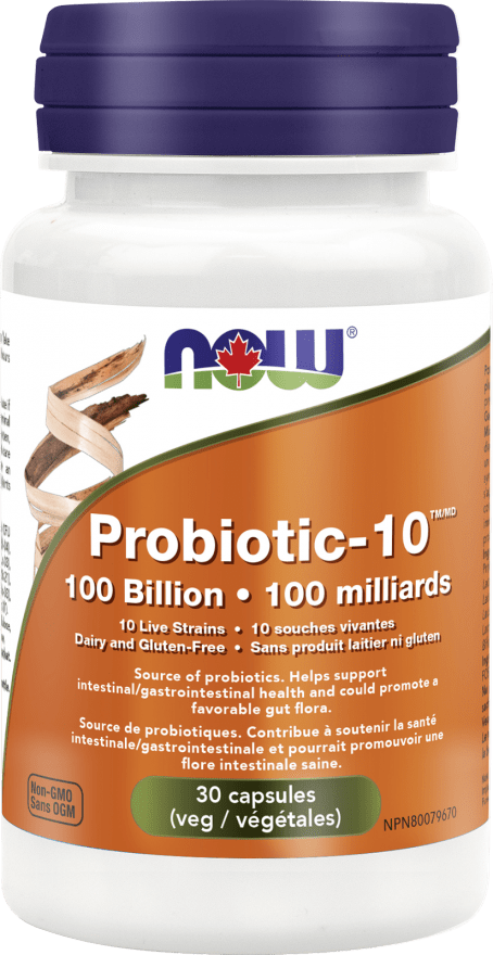 NOW Probiotic-10 100 Billion 30 Capsules