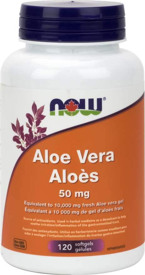Now Aloe Vera Concentrate 50 mg 120 Softgels