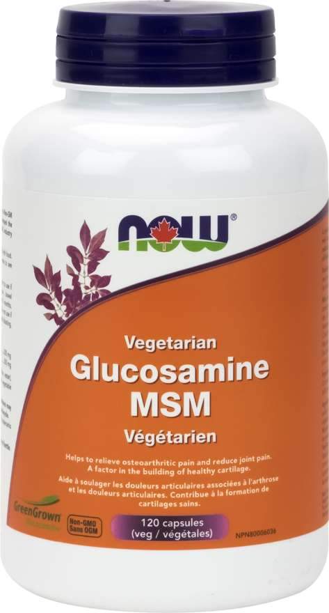 NOW Vegetarian Glucosamine & MSM 120 Capsules