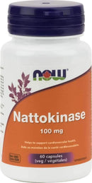 NOW, ناتوكيناز، 100 مجم، 60 كبسولة على شكل حرف V