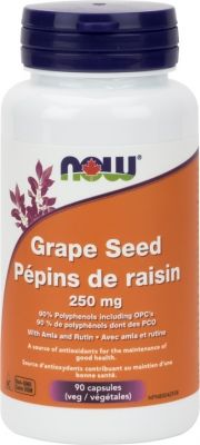 NOW, Grape Seed Extract, 250mg, 90 V-Caps