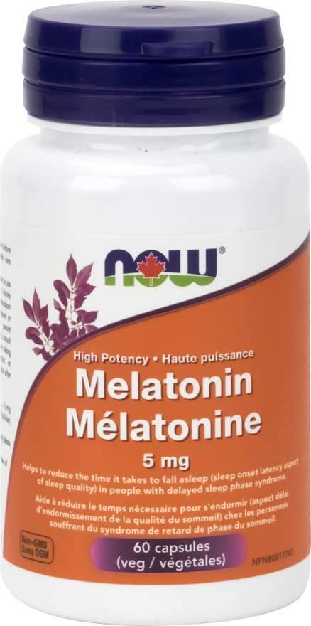 NOW Melatonin 5 mg 60 Capsules