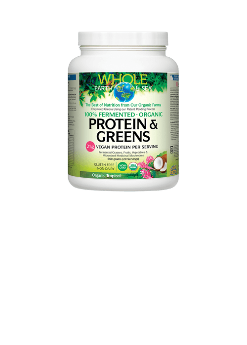 Whole Earth and Sea Fermented Organic Protein and Greens Organic Tropical