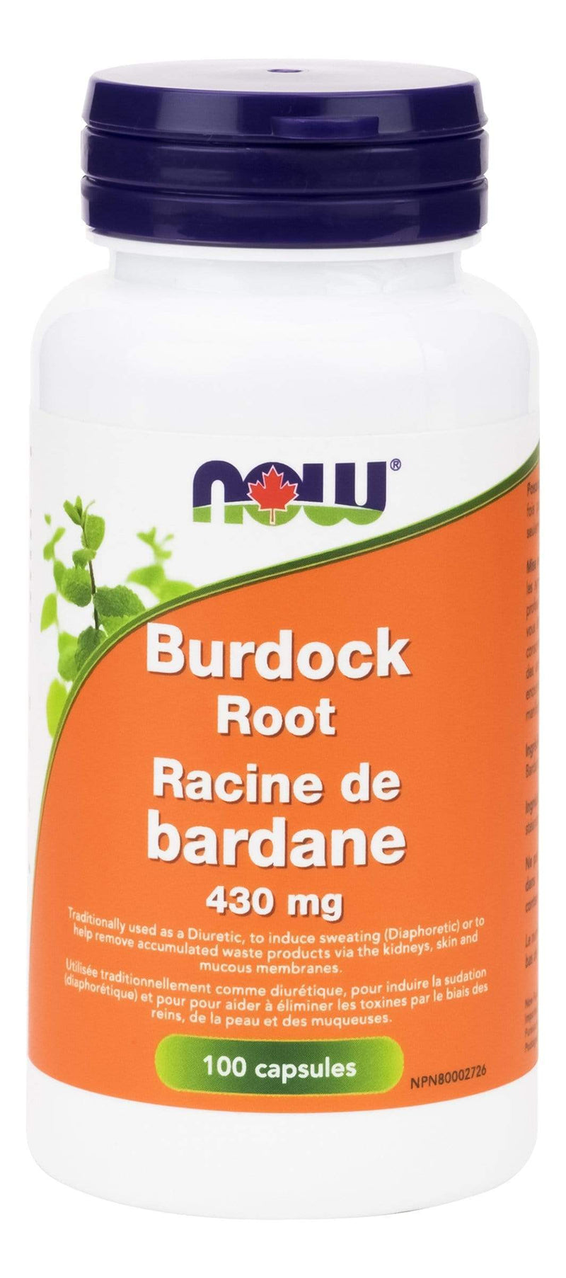 NOW, Burdock Root, 430mg, 100cap