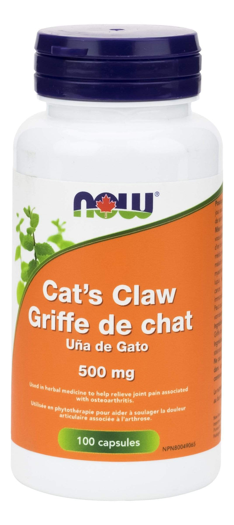 NOW Cats Claw 500 mg 100 V-Caps
