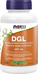 NOW, DGL، 400 ملجم، 100 كبسولة نباتية