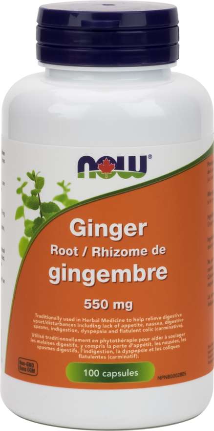 NOW, Ginger Root, 550mg, 100 capsules