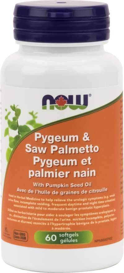 NOW Pygeum &amp; Saw Palmetto 25 mg / 80 mg 60 소프트젤