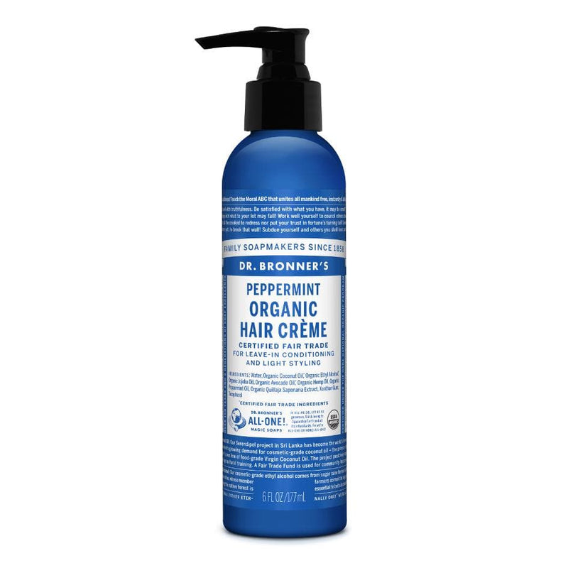 Dr. Bronner's, 유기농 헤어 크림, 페퍼민트, 177mL