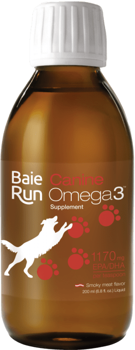 Baie Run Canine Omega 3 1170 mg EPA+DHA Smoky Meat Flavour 200 ml