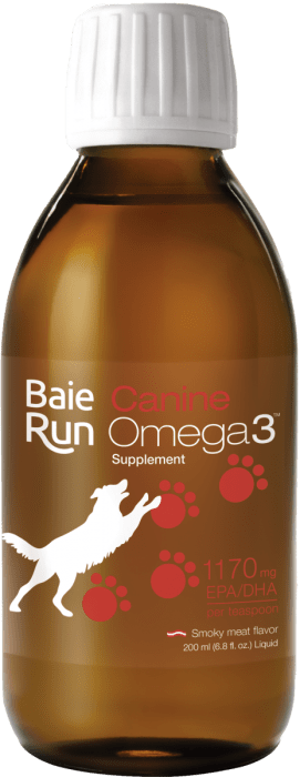 Baie Run Canine 오메가 3 1170mg EPA+DHA 스모키 미트 맛 200ml