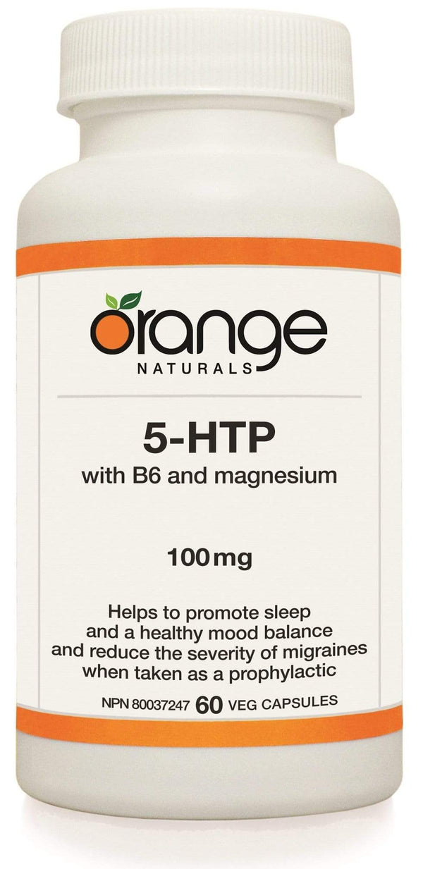 Orange Naturals 5-HTP 100 ملغ مع B6 والمغنيسيوم