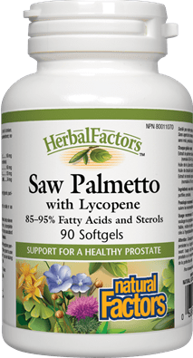 Natural Factors Saw Palmetto with Lycopene 90 Softgels