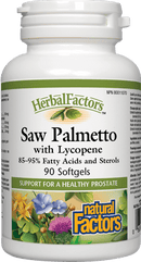 Natural Factors Saw Palmetto with Lycopene 90 Softgels