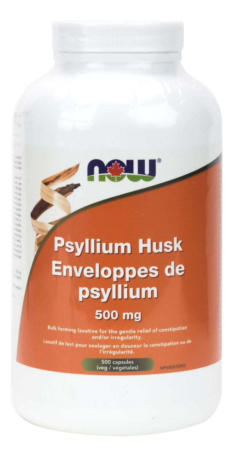 NOW Psyllium Husks 500 mg 500 Capsules