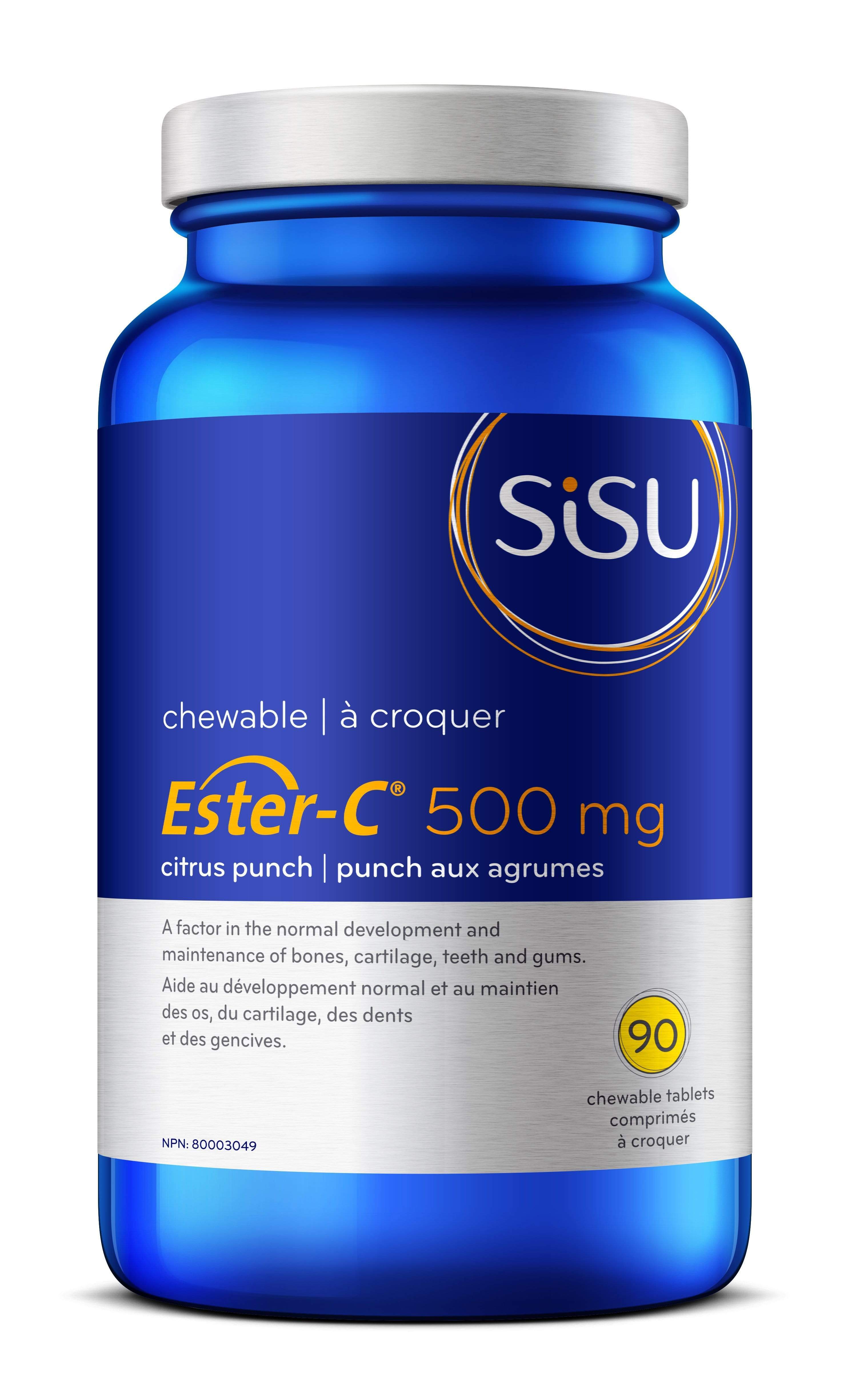Sisu Ester-C 500 mg Citrus Punch 90 Chewable Tablets