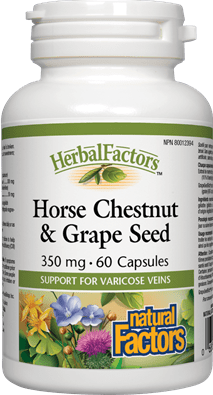 Natural Factors Horse Chestnut & Grapeseed 350mg 60 Capsules