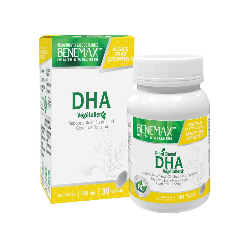 Benemax Plant Based DHA 625 mg Softgels