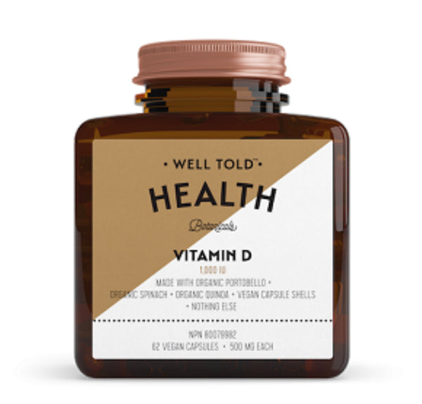 Well Told Health, Vitamin D, 1000IU, 62 V-Caps