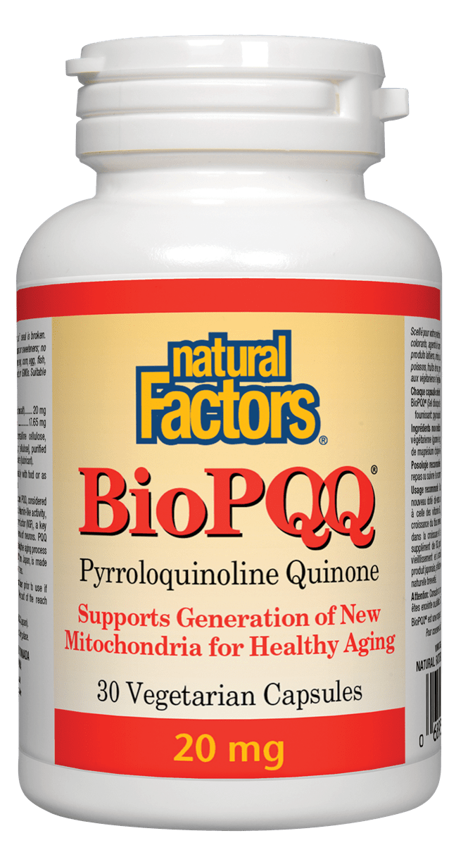 Natural Factors BioPQQ Pyrroloquinoline Quinone 20 mg 30 Capsules