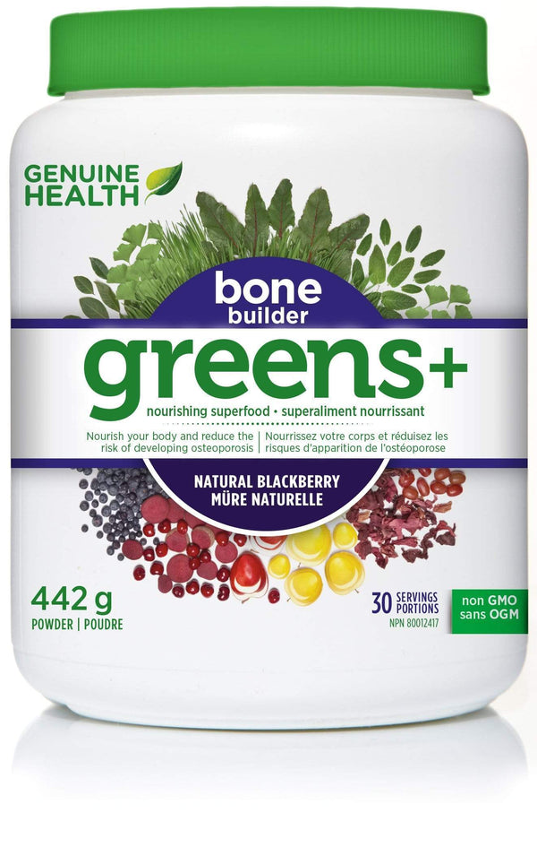 الخضر الصحية الأصلية + نكهة بلاك بيري منشئ العظام