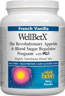 PGX를 사용한 Natural Factors WellBetX 식욕 및 혈당 조절 프로그램 - 프렌치 바닐라, 854g