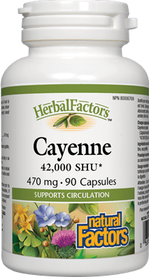 Natural Factors Cayenne 470mg 90 Capsules