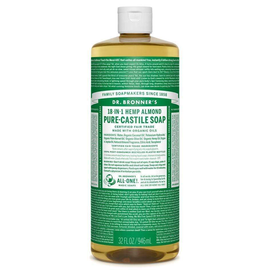 Dr. Bronner's, Pure-Castile Liquid Soap, Almond, 946mL (32 Oz)